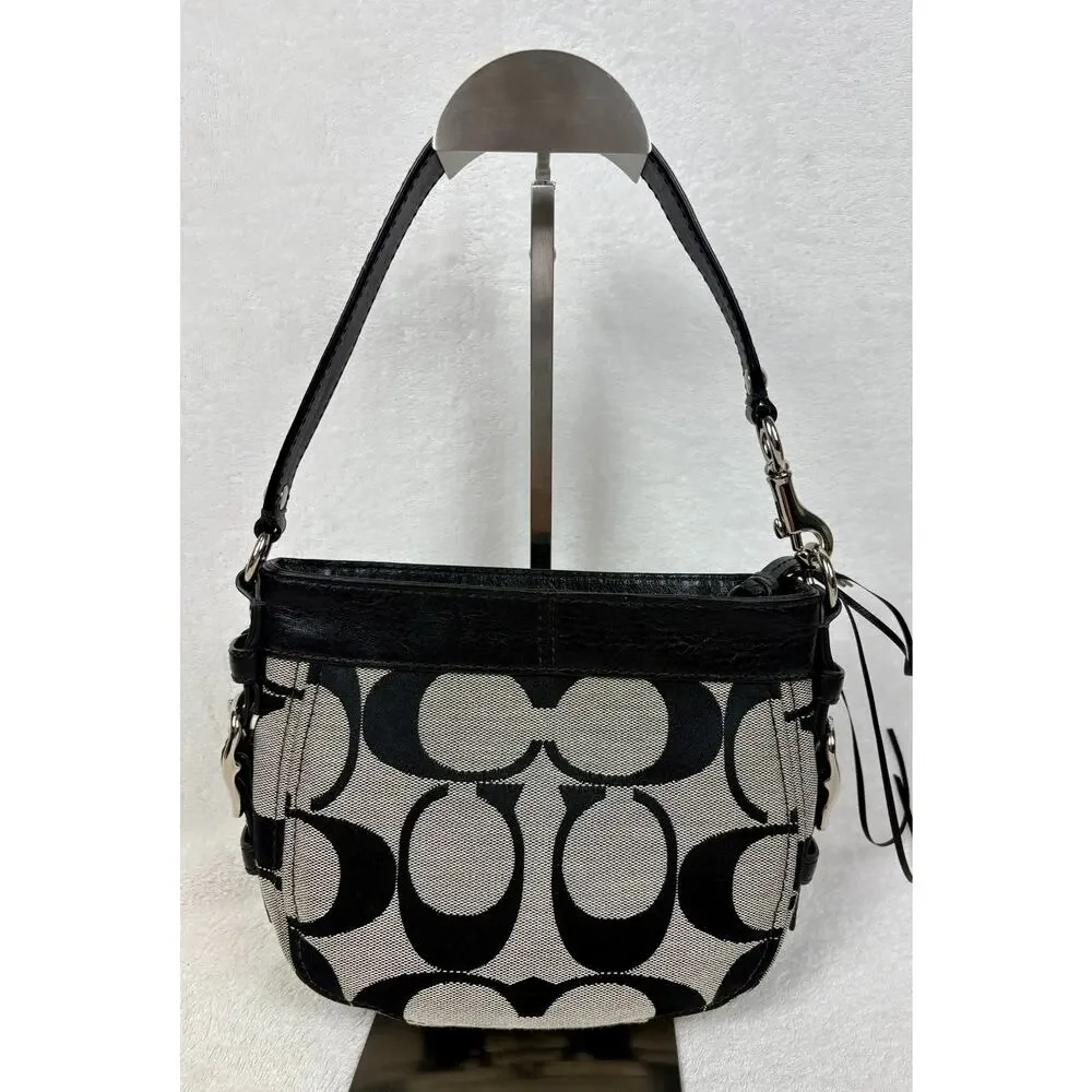 Coach Y2K Mini Zoe Compact Hobo with Matching Signature Pleated Wristlet Pouch